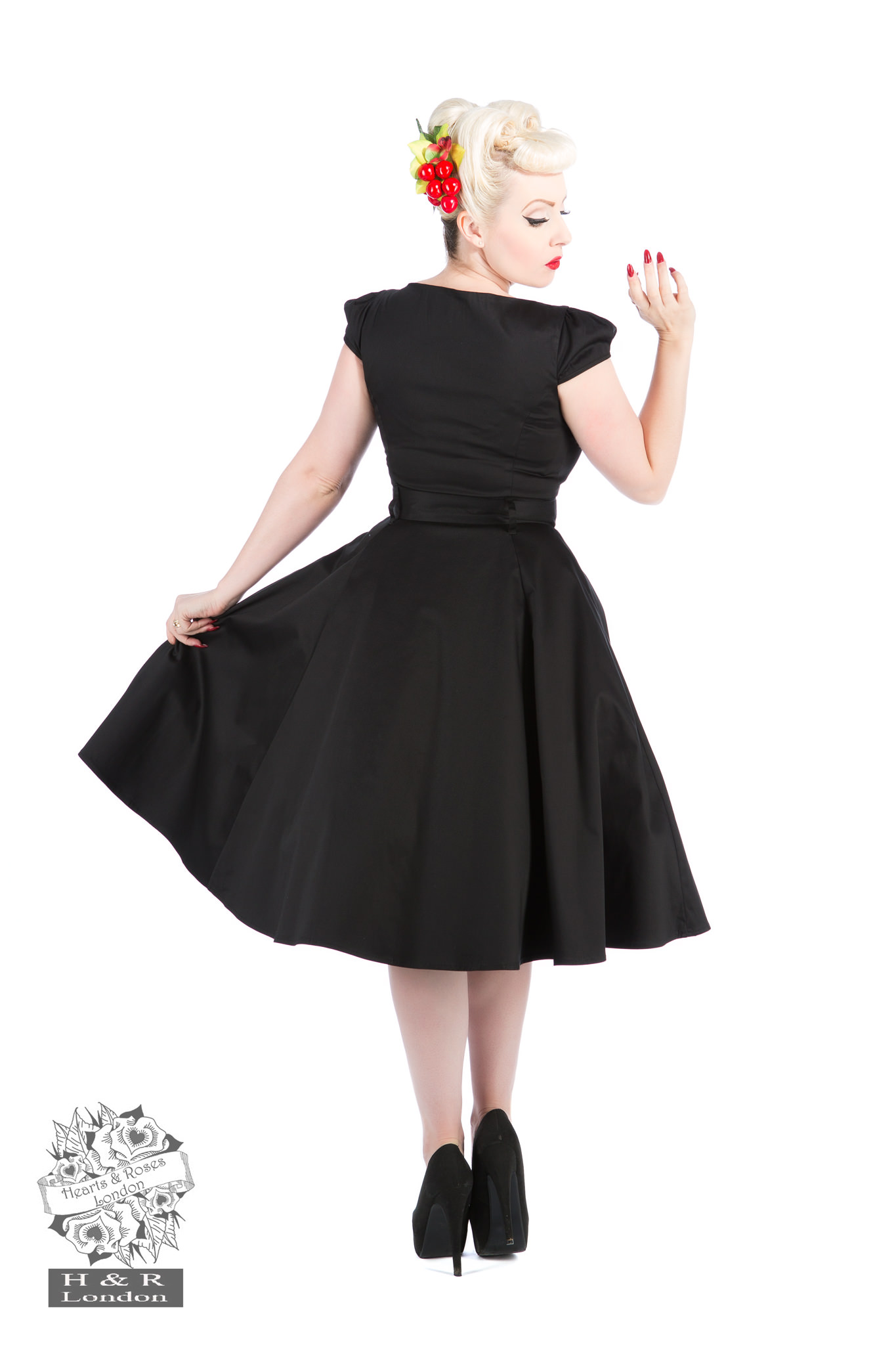 Black Lydia Tea Dress